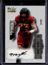 2022 Wild Card Matte Mike Rose Auto White/Green Foil #/99