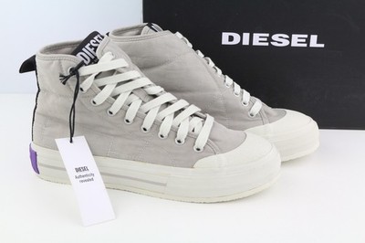 Diesel S-Muji MC Damen Sneaker EU40 Hellgrau High Lace Almond Logo UVP180*