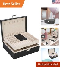 Luxury Travel Jewelry Storage Case - Elegant Buckle Closure  Compact Design