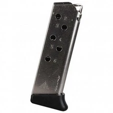 Mecgar 6 Rounds Magazine For Walther PPK .380 ACP Nickel - MGWPPKFRN