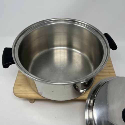 Amway Queen 5 Piece Pot And Pan Set Lids 18/8 Stainless Steel USA Made Vintage - Picture 4 of 20