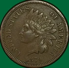 1879 Indian Head Cent Extremely Fine XF Coin #41844