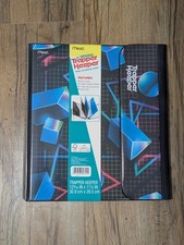 Mead Original Trapper Keeper Retro 3-Ring Binder 1980s "Shapes" 3D geometric