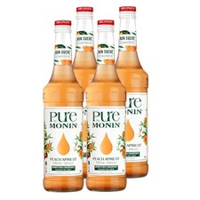 Monin Sirup Pure Peach-Apricot 700ml - Cocktails Milchshakes (4er Pack)