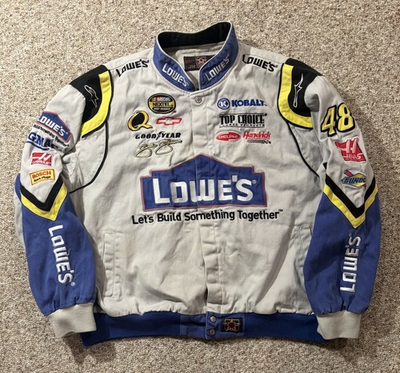 #ad #ad Vtg NASCAR Jimmy Johnson Lowe’s Jeff Hamilton Racing Pit Crew Jacket. Size 3XL $49.99
