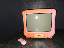 Vintage Disney Pink Tiara Princess 13" CRT Television TV W/remote