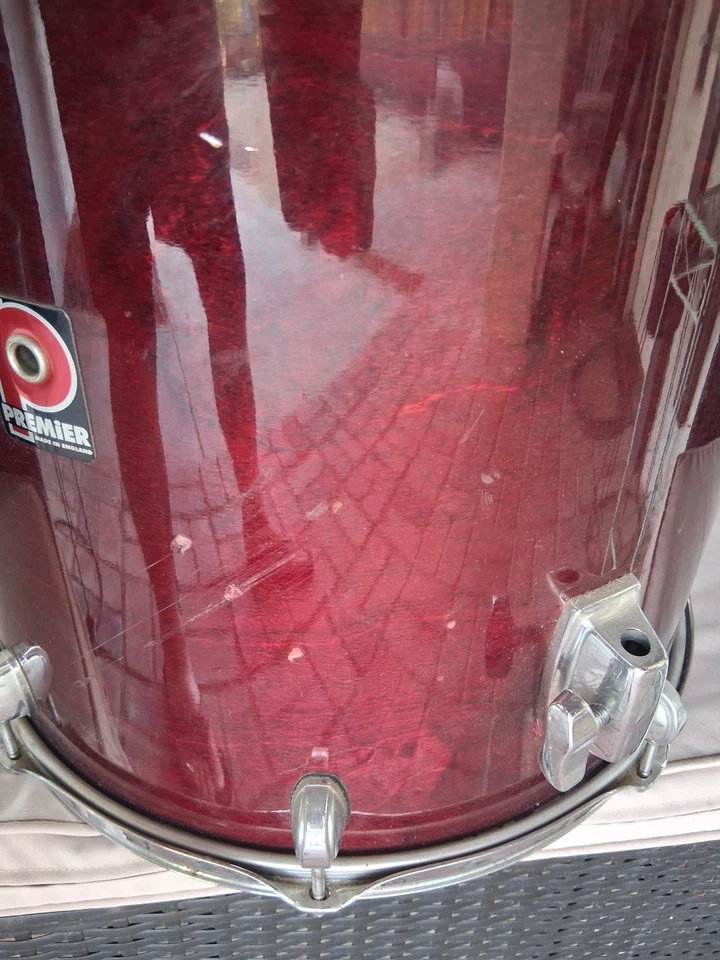 Red 16 x 16 floor tom Premier No Legs - Image 3 of 4