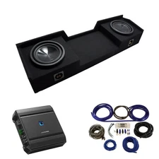 Fits 99-06 GMC Sierra Ext Cab Alpine SWT-10S4 Dual 10" Sub Box New & S-A60M Amp