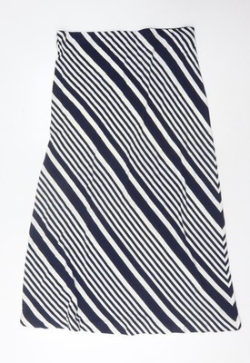 Max Studio Damen Rock blau gestreift XL