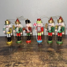 Nutcracker Christmas ￼ornaments assorted Lot Of 6