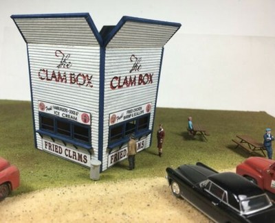 Motrak Models 83019 HO The Clam Box Restaurant Laser-Cut Wood Kit
