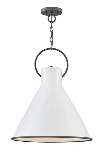 Polished White LED Pendant from the Winnie Collection - Picture 1 of 2
