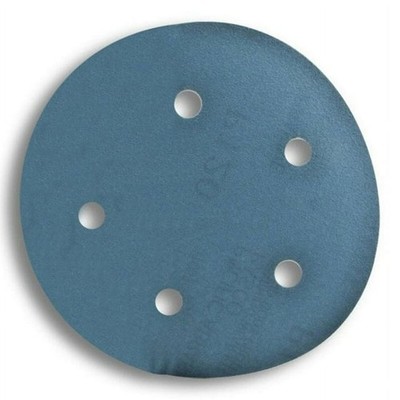 100 Pack 5 in W x 5 in L 150 Grit 5-Hole Hook and Loop Sanding Disc