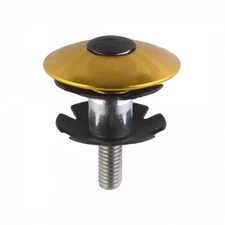 Origin8 Capster Gold 1-1/8" Forged Alloy Headset Cap with Star Nut & Mounting