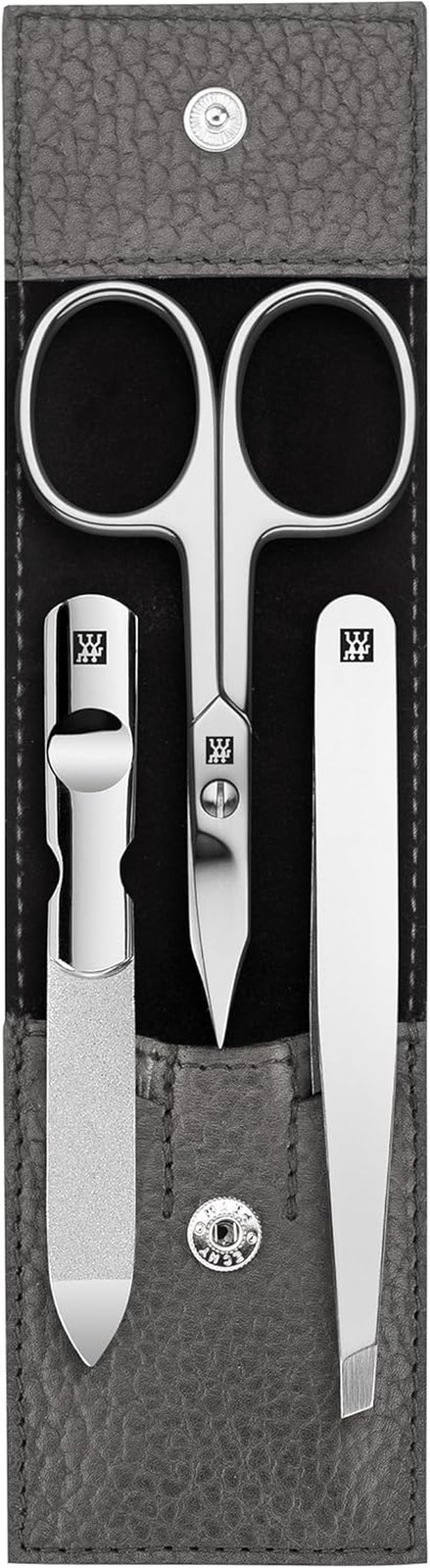 Set Viaggio Manicure 3 Pezzi Acciaio Inox - Kit Emergenza Unghie