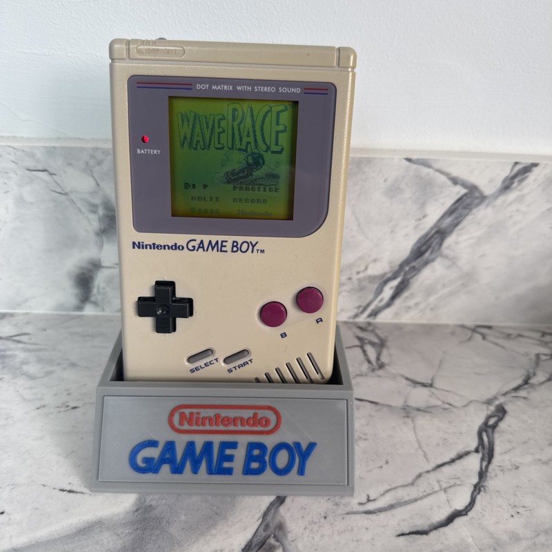 Original Nintendo Game Boy DMG-01 with wave racer