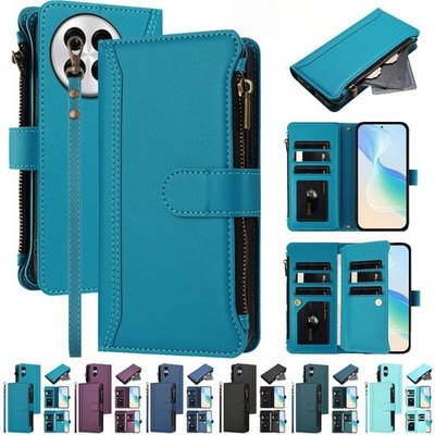 Für OnePlus 15 13R 13T 12 Nord CE4 5 Leder Brieftaschenhülle Klapphülle Stoßfest