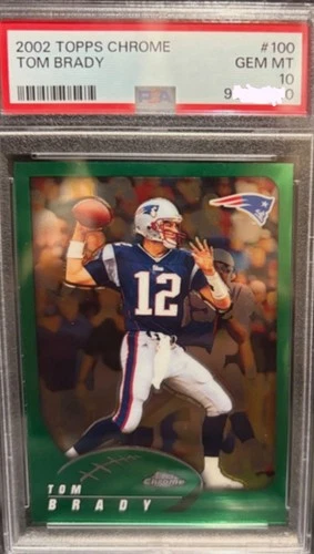 tom brady 2002 topps chrome rookie card psa 10