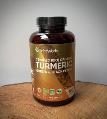 WeightWorld Bio Kurkuma 180Kapseln 4320mg Piperin IngwerCurcumin schw. Pfeffer