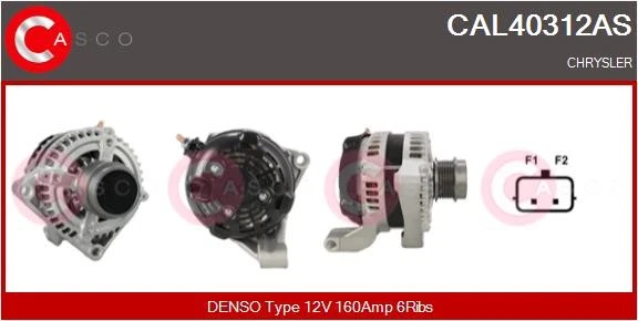 ALTERNATOR CAL40312AS FOR CHRYSLER GRAND/VOYAGER/IV TOWN/&/COUNTRY EGA 3.3L - Image 2 of 4
