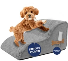 PAWZY Foam Pet Stairs for Bed or Couch  - No assembly required - 2, 3 and 4 step