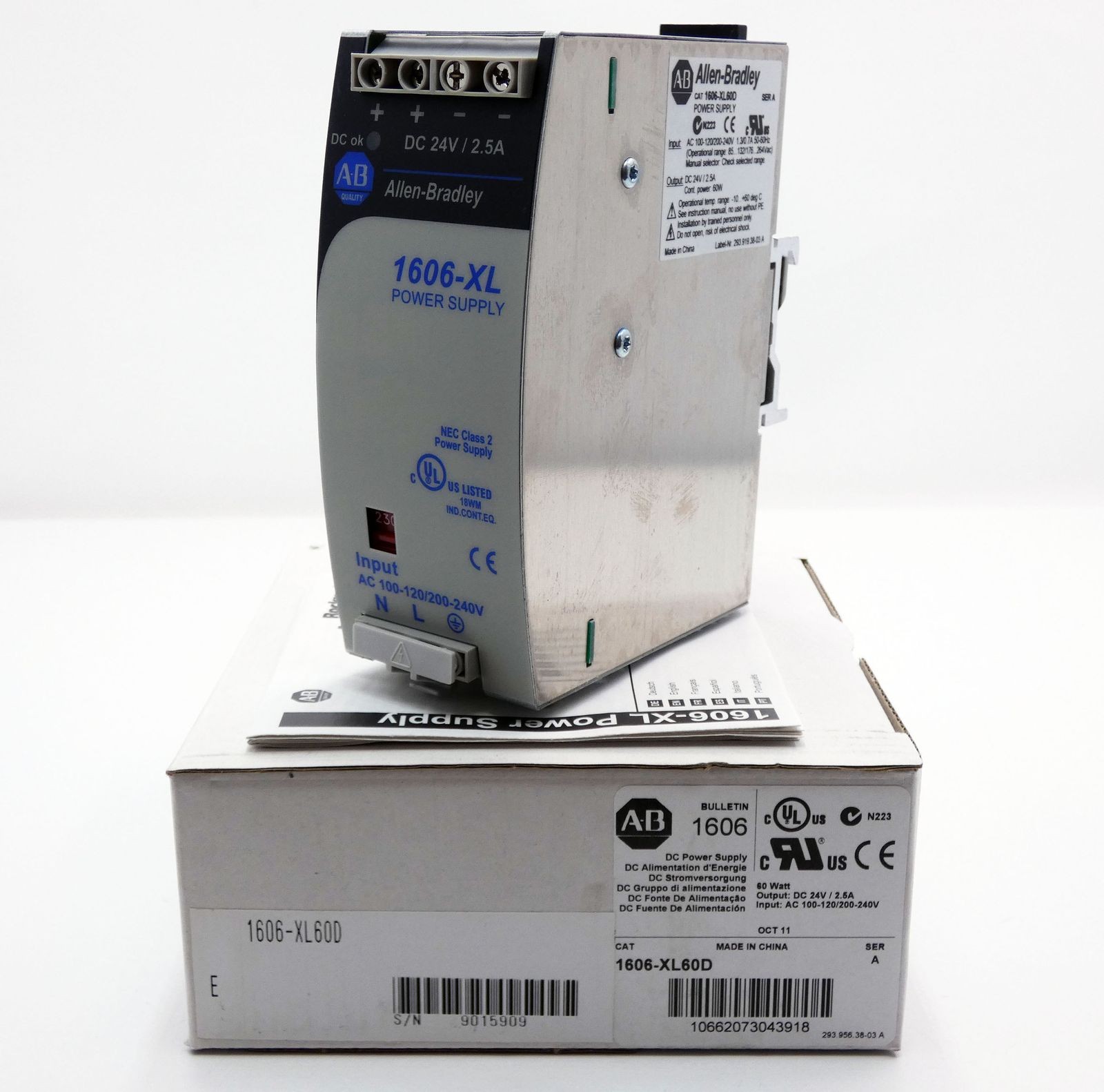 Allen Bradley 1606-XL 1606-XL60D Ser. A DC 24V 2,5A DC Power Supply -unused/OVP-