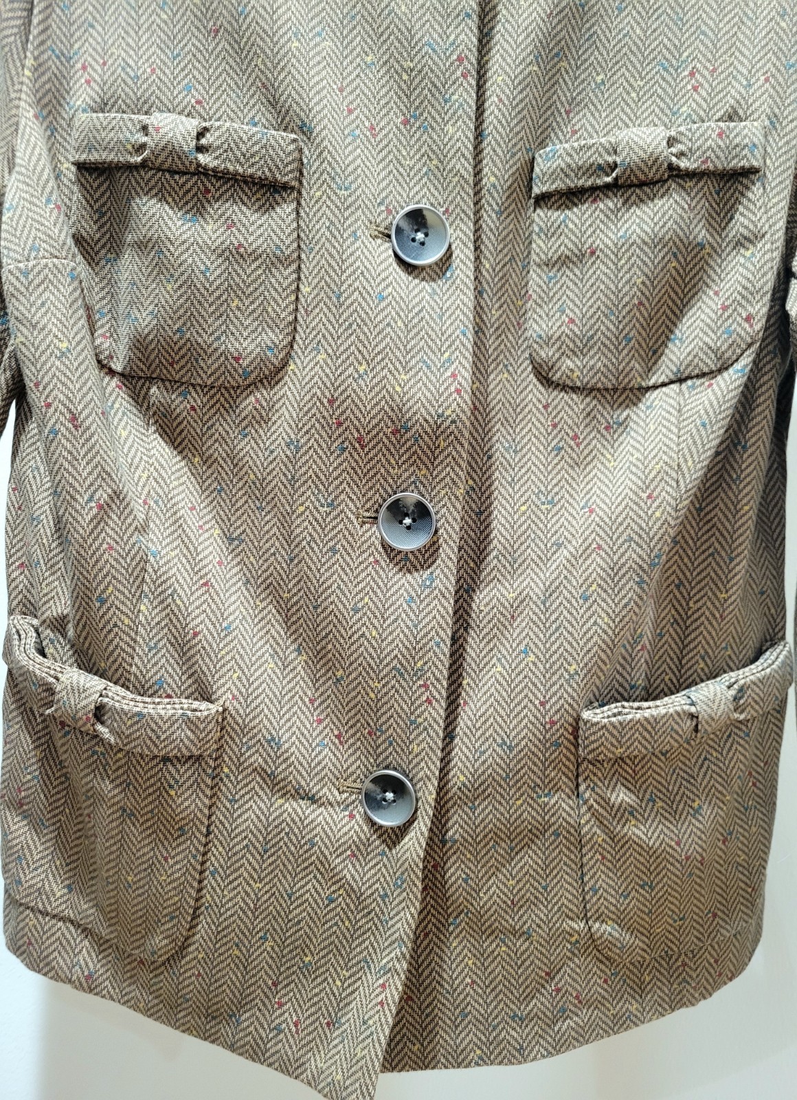 HIDDEN RAINBOW Cabi Herringbone Pattern Brown/Mul… - image 7