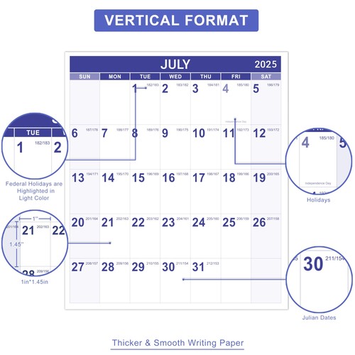 Yearly Wall Calendar 2025-2026 - JUL 2025 - JUN 2026, Yearly Calendar 2025-20... - Picture 3 of 8