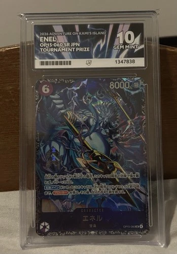 Ace 10 Enel OP15-060 SR Foil Japanese Tournament Prize One Piece Perfect 10