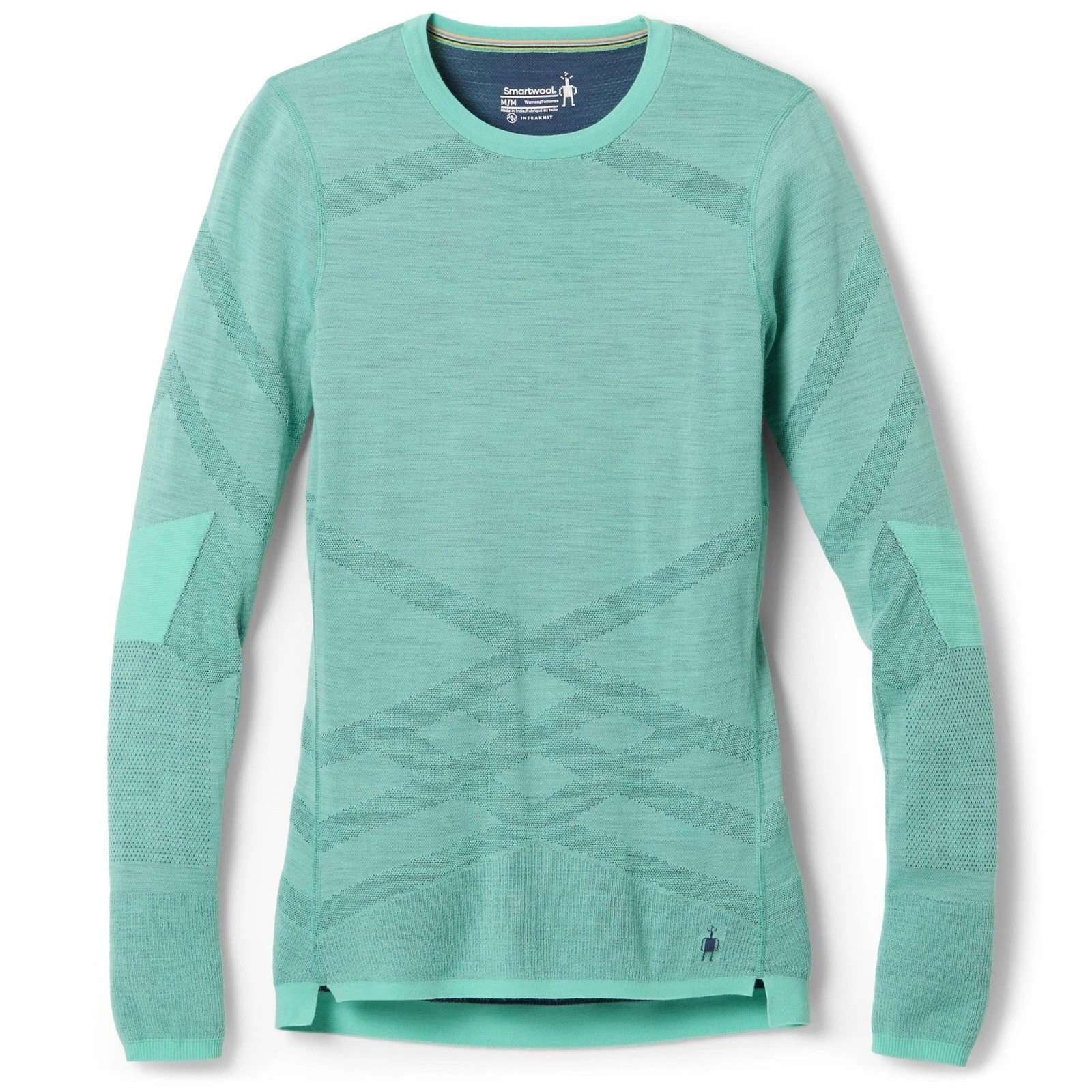 Smartwool Intraknit Merino 200 Crew Base Layer Top Mist Blue Womens XL