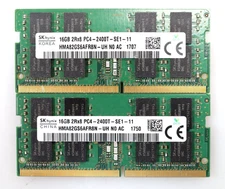 Lot 2x 16GB (32GB) SK Hynix HMA82GS6AFR8N-UH N0 AC PC4-2400T SODIMM Memory