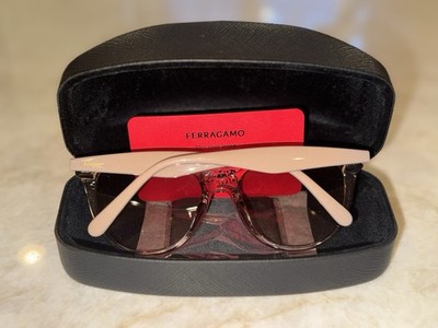 Salvatore Ferragamo SF1073S Cat Eye Sunglasses Pink Brown Lens