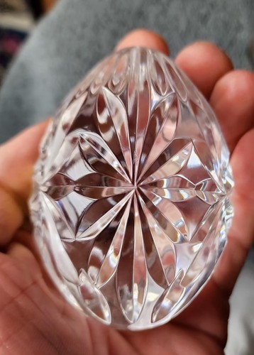 6th Edition? Waterford Crystal Annual Egg Crystal Egg w/ Base VTG Paperweight - Picture 6 of 14