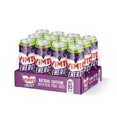 Vimto Energy Drink - Original Geschmack - natürliches Koffein & B Vitamine - 500ml 