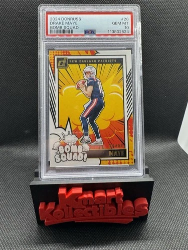 2024 PANINI DONRUSS BOMB SQUAD #28 DRAKE MAYE ROOKIE RC PSA 10 **Read**