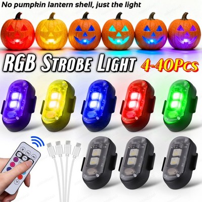 Wireless LED Strobe Light RGB 8 Colors USB Rechargeable Flashing Light for Party