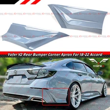 FOR 18-2022 HONDA ACCORD YOFER V2 SONIC GRAY REAR BUMPER SIDE CORNER APRON SPAT