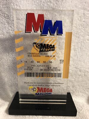 California Lottery Rare Plaque/Award 2005 First Year Mega Millions