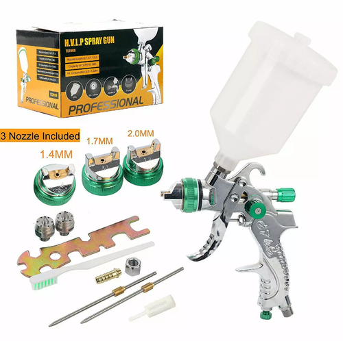 Pistolet à Peinture HVLP RS8808G – Professionnel, Air Comprimé, Aluminium, Pour Maison/voiture