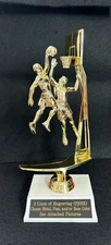 8 1/2” Male Basketball Double Action Trophy. (Please See All Photos)
