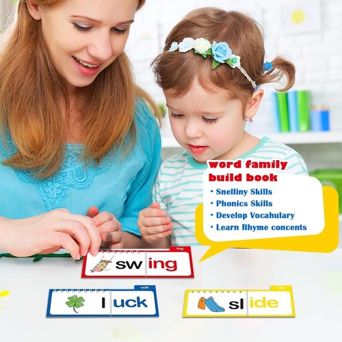 30 Read and Rhyme Flip Books Word Families Flash Cards Educational Reading Games - Picture 10 of 13