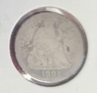 1891 Liberty Seated Silver Dime  *90% Silver* Low Grade-CHEAP ~ FREE SHIPPING!