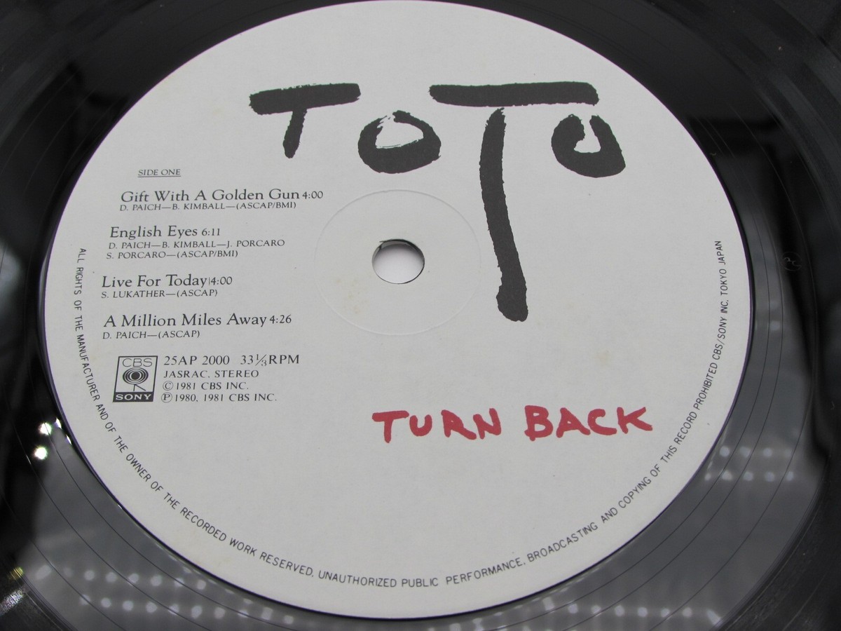 Toto Turn Back 25AP2000 W/Obi insert Poster JPN Vinyl LP S959 | eBay