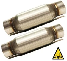 Pair of Universal 3" Glass Pack Exhaust Resonators