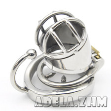 Stainless Steel Male Chastity Cage Metal Men's Locking Belt Restraint Device