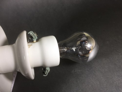 seltener Freileitungs Isolator aus Porzellan für Beleuchtung Straßenlampe E27 - Bild 9 von 10
