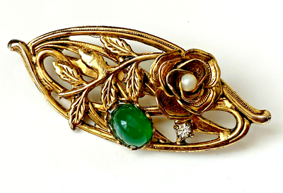 Broche Fantaisie Vintage En Forme De Fleur - Accessoire Rétro Chic, Occasion Avec Traces D'usure Normales