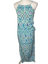Tommy Bahama Women s Tropical Keyhole Neck Maxi Dress Size Xs Keyhole Slits