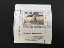 ICOLLECTZONE  US 1991 Washington WA6 Booklet Pane Duck Stamp VF NH