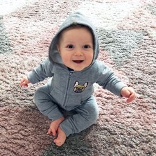 French Bulldog One piece Baby/Toddler  Embroidered. Dog Frenchie Bulldogs TUMBLR